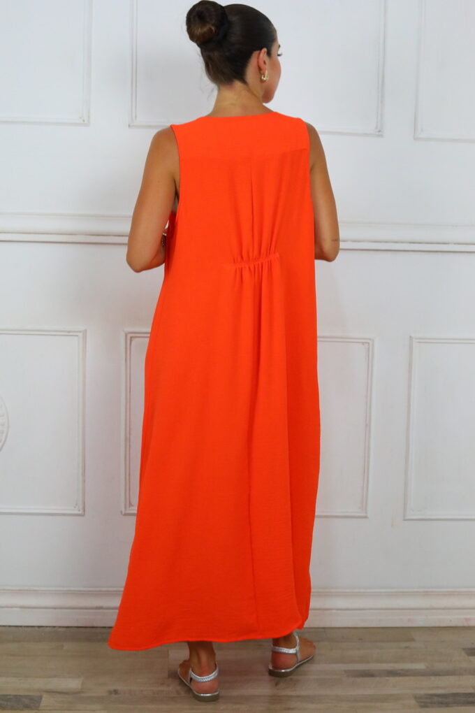 Vestido Largo Botón