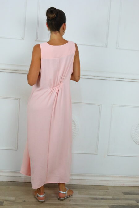 Vestido Largo Botón