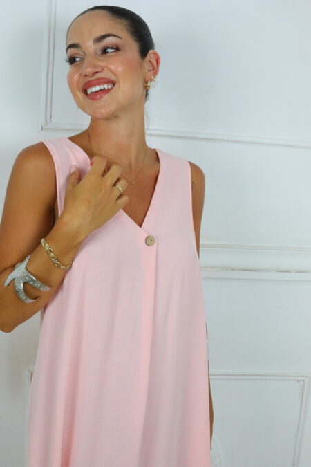 Vestido Largo Botón