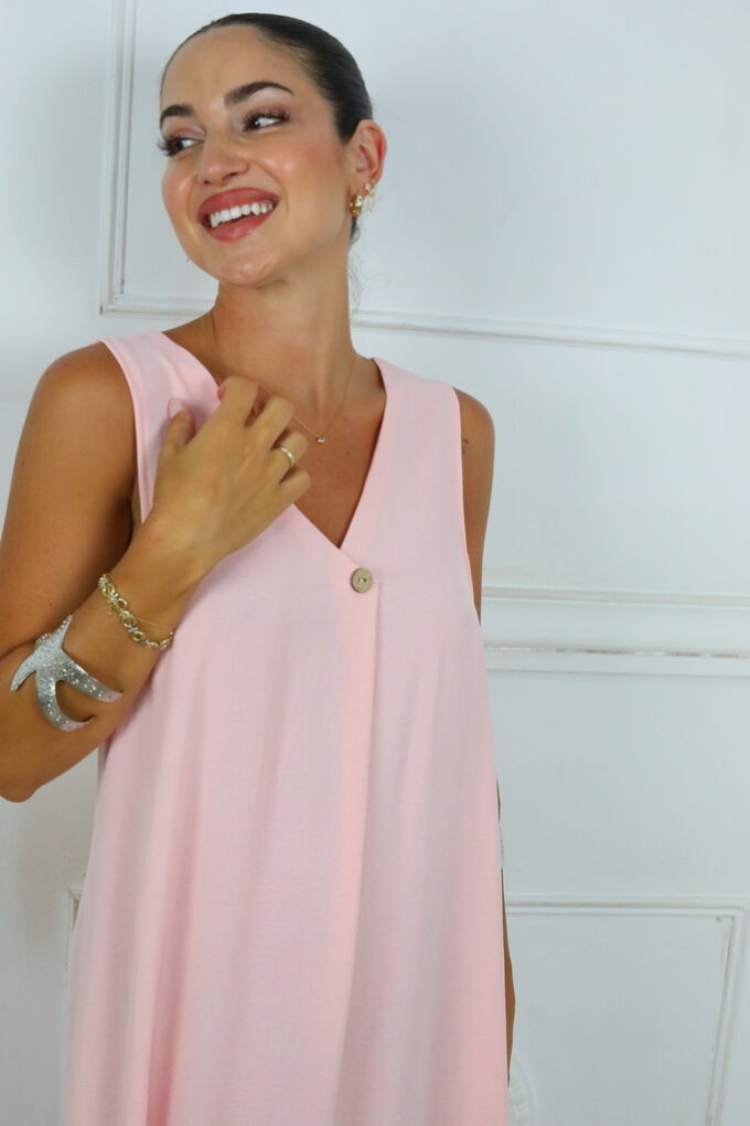 Vestido Largo Botón