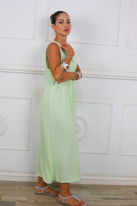 Vestido Largo Botón