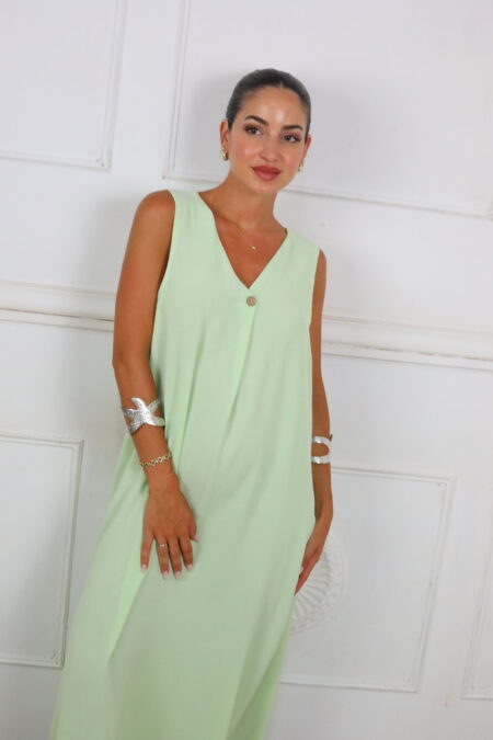 Vestido Largo Botón