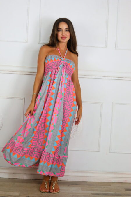 Vestido Fruncido Estampado