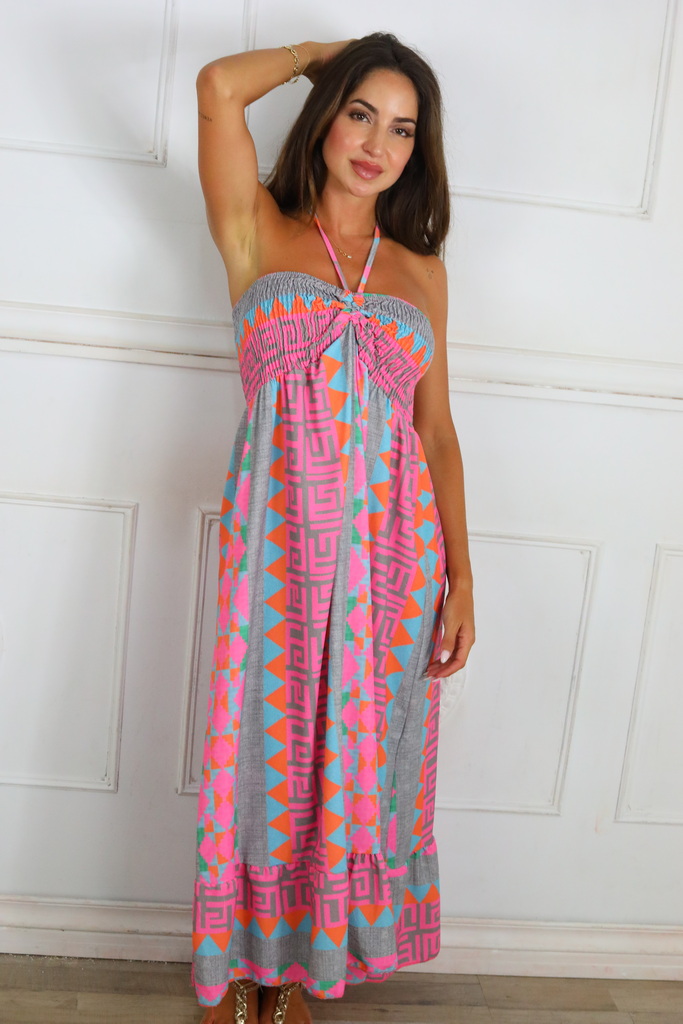 Vestido Fruncido Estampado - Imagen 27