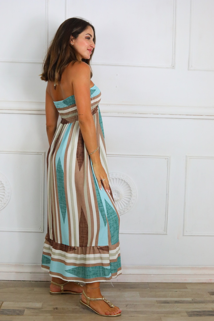 Vestido Fruncido Estampado - Imagen 21