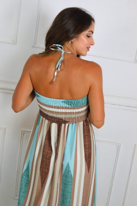 Vestido Fruncido Estampado