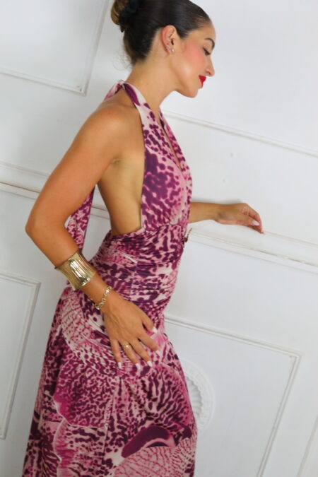 Vestido Print Broche