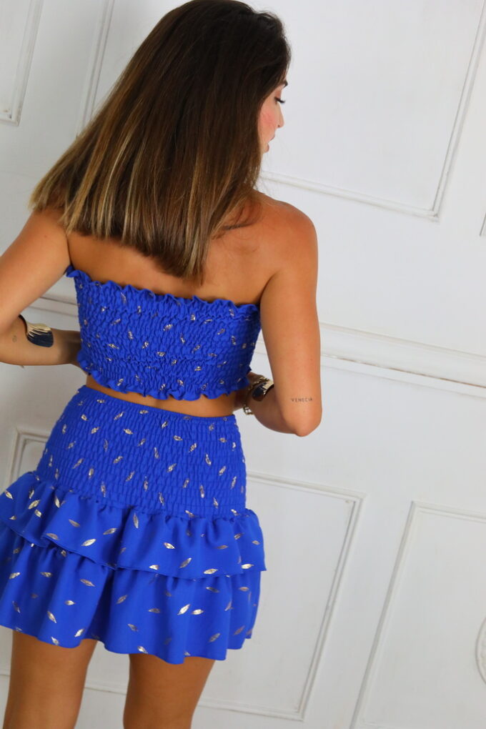 Conjunto Fruncido Plumas