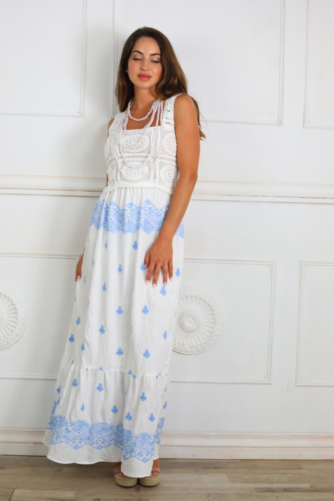 Vestido Croché Bordado