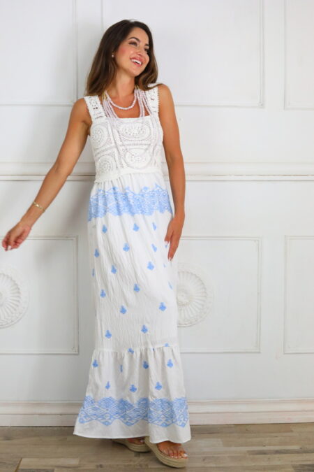 Vestido Croché Bordado