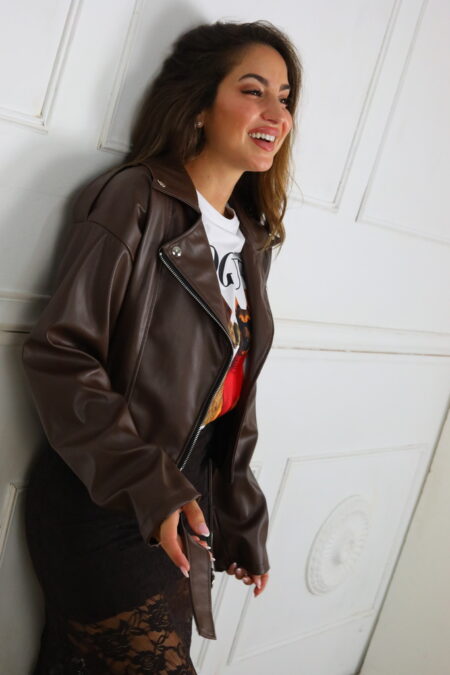 Chaqueta Polipiel Cinturón