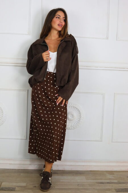 Falda Satén Lunares