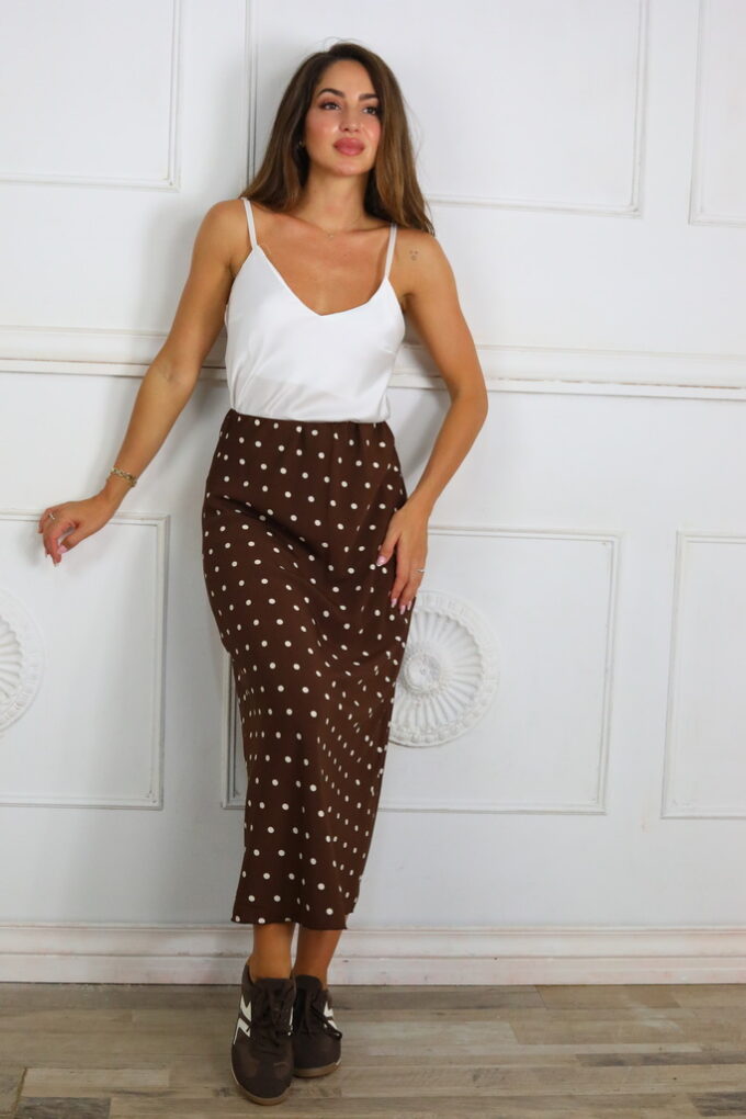 Falda Satén Lunares