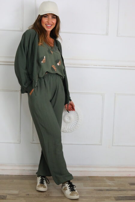 Lencera Efecto Lino Lentejuelas