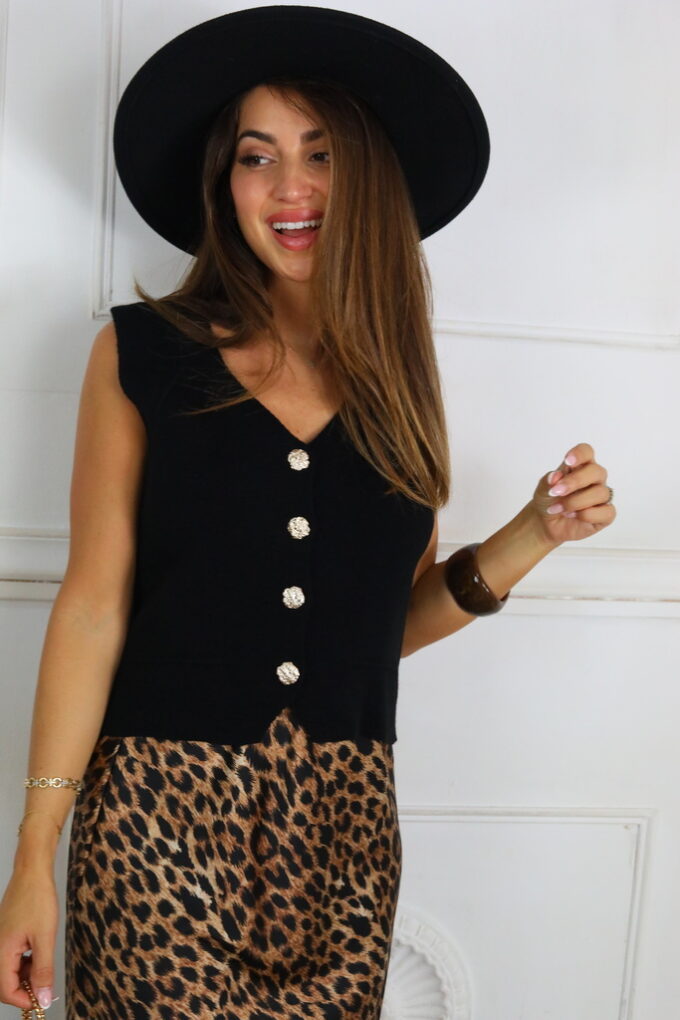 Chaleco Punto Botones