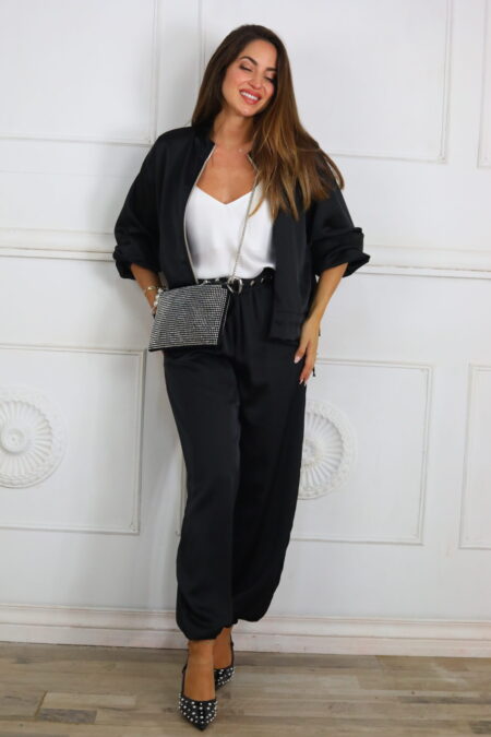 Pantalon Raso Básic - Única, Negro