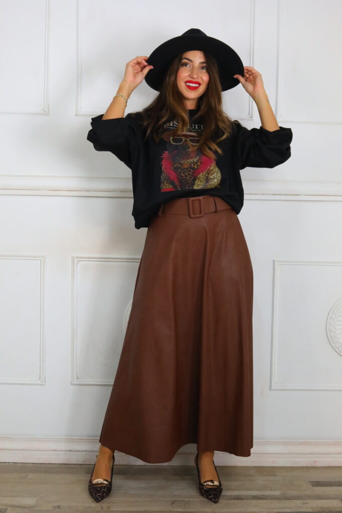 Falda Polipiel Cinturón