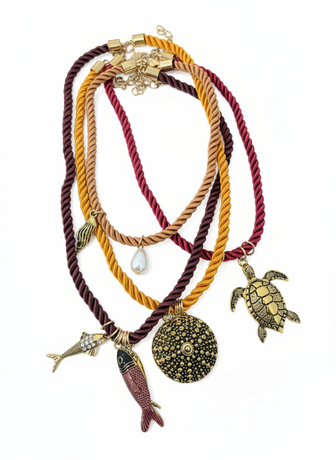 Collar Multicordón Marino