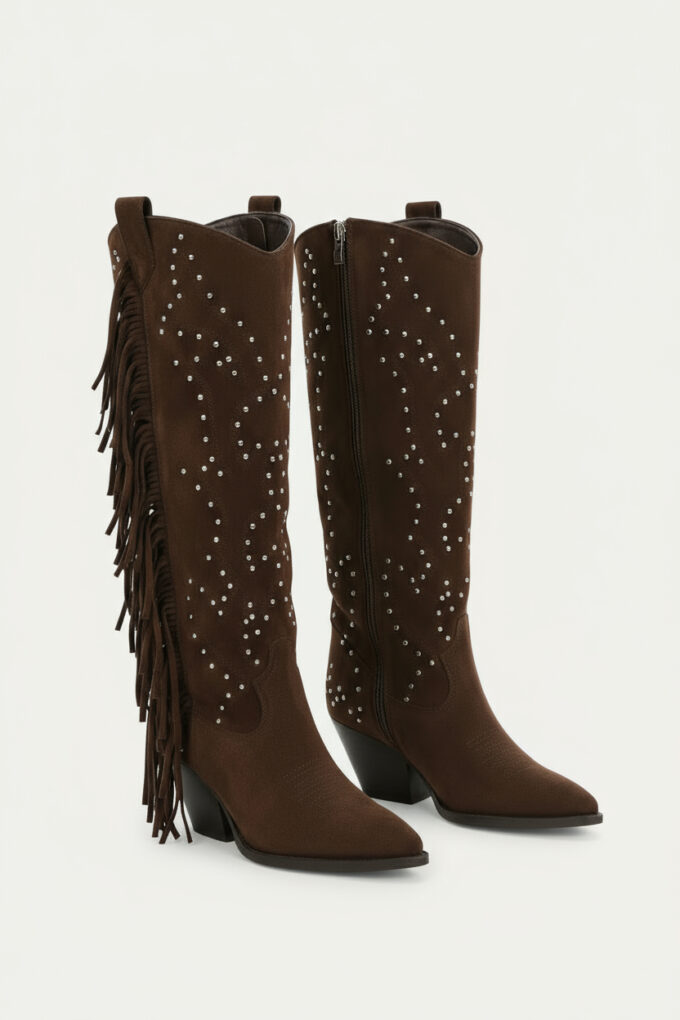 Botas Flecos Tachuelas
