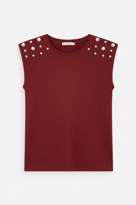 Camiseta Hombreras Tachuelas