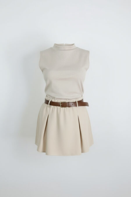 Vestido Doble Tejido Cinturón