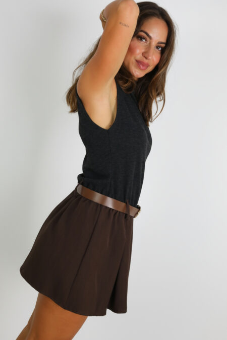 Vestido Doble Tejido Cinturón