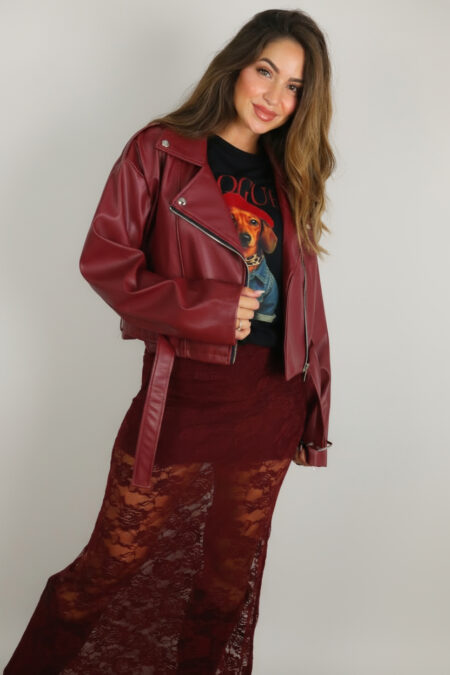 Chaqueta Polipiel Cinturón