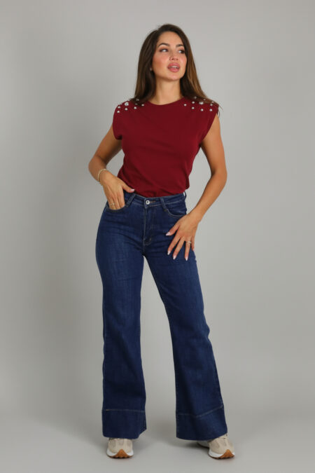 Camiseta Hombreras Tachuelas