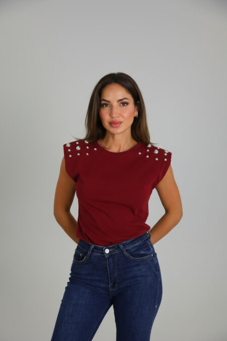 Camiseta Hombreras Tachuelas