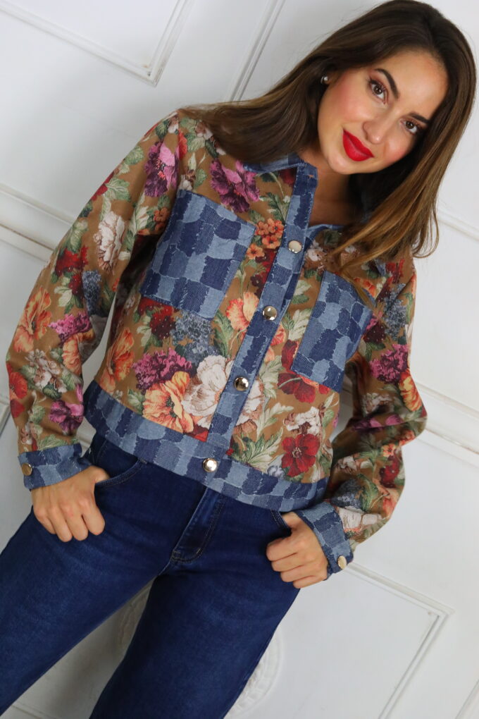 Chaqueta Antelina Estampada