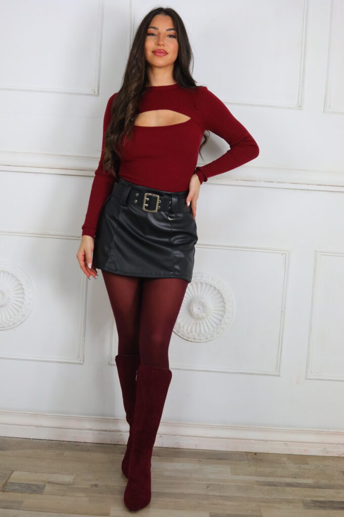 Shot-Falda Polipiel Cinturón