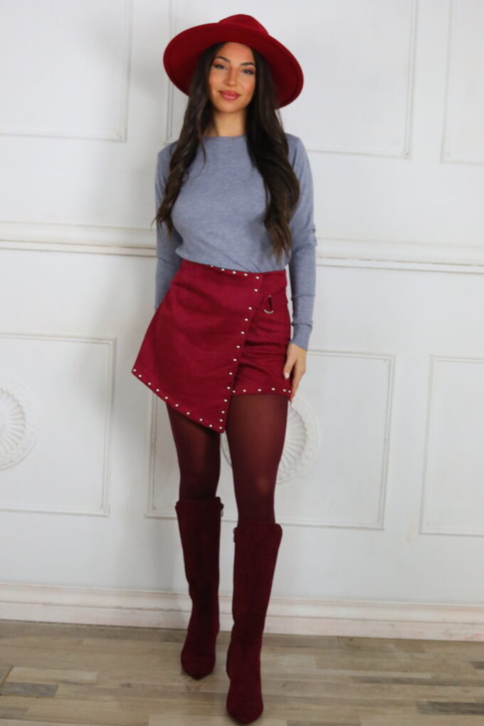 Short-Falda Antelina Tachuelas