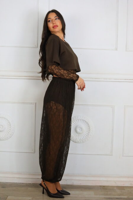 Pantalon Balloon Encaje