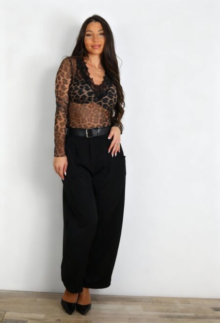 Pantalon Balloon Cinturón - Única, Negro