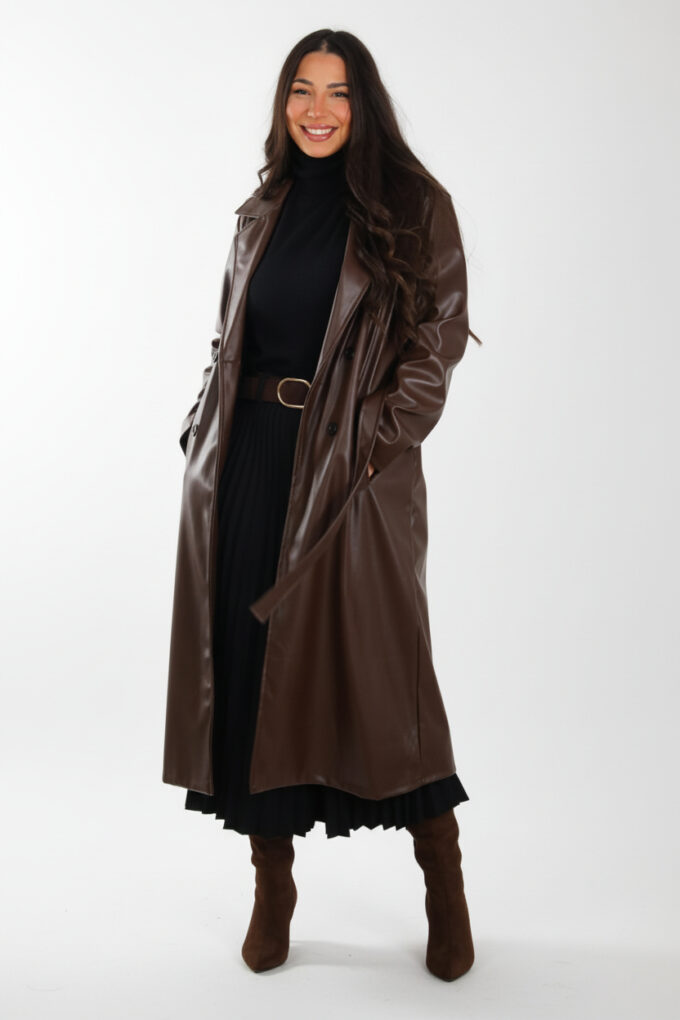 Gabardina Larga Polipiel