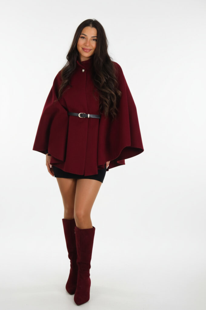 Poncho Con Cinturón