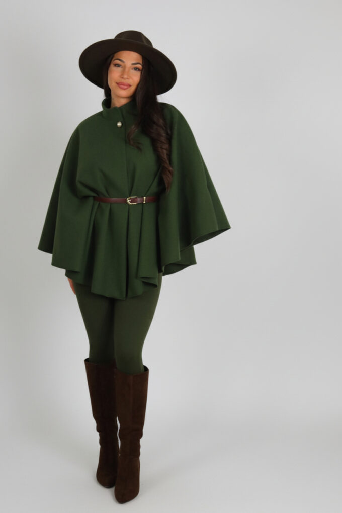 Poncho Con Cinturón