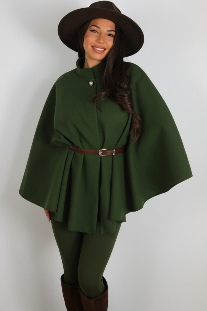 Poncho Con Cinturón