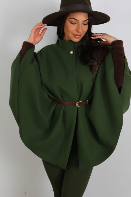 Poncho Con Cinturón