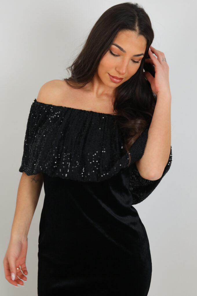 Vestido Lentejuelas Terciopelo