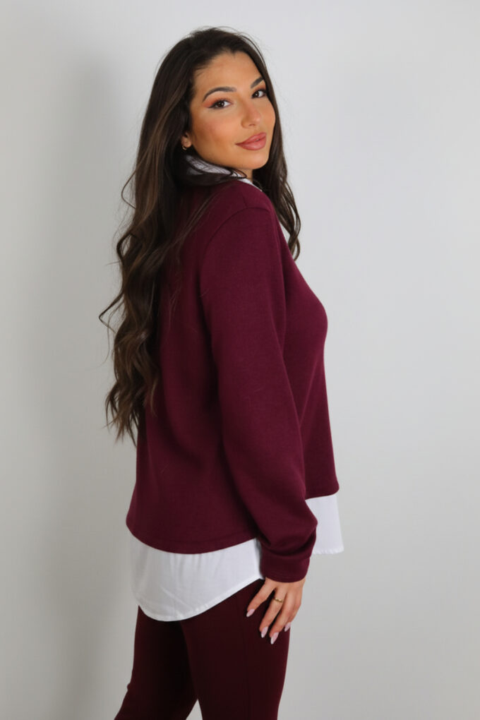 Jersey Con Cuello Camisa