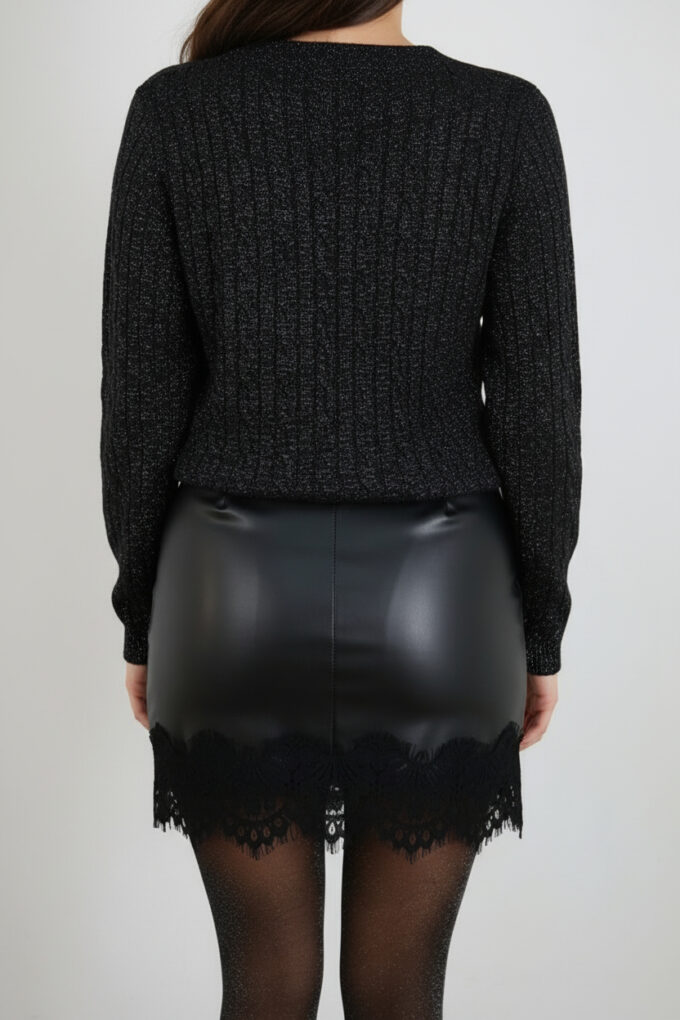 Falda Polipiel Encaje