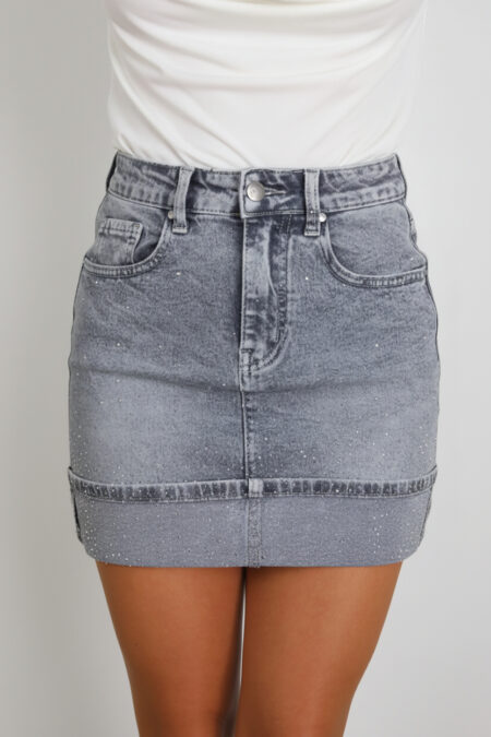 Minifalda Vaquera Brillos