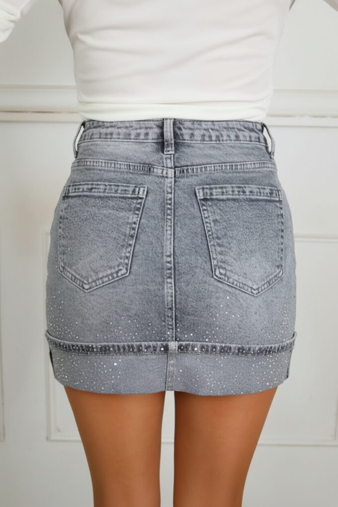 Minifalda Vaquera Brillos