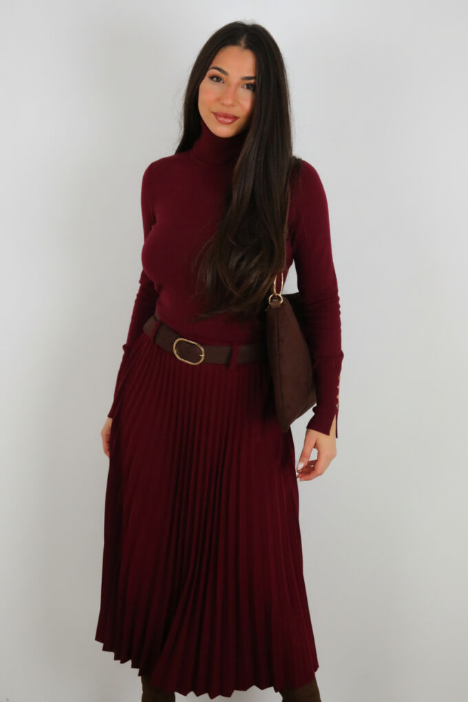 Falda Plisada Cinturón