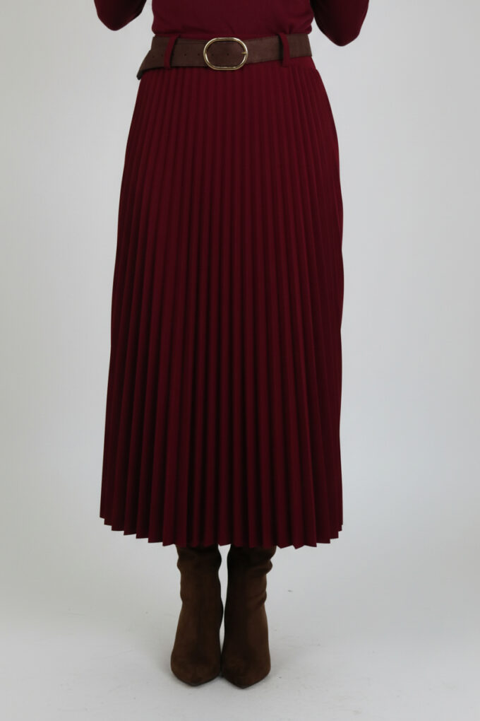Falda Plisada Cinturón