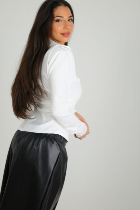 Camiseta Asimétrica Pliegues