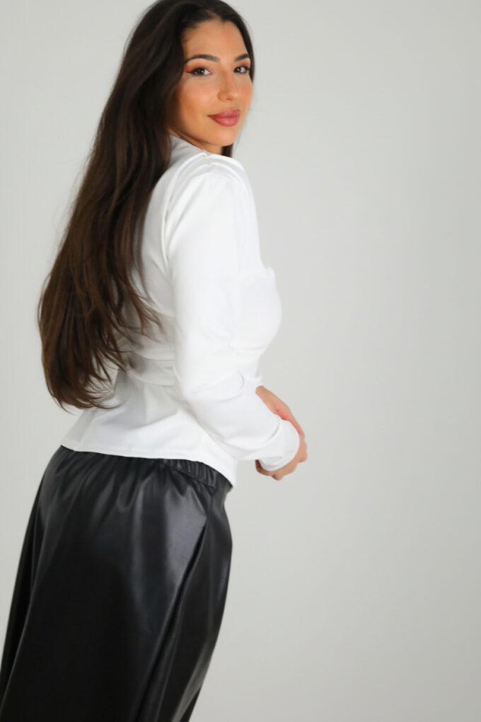 Camiseta Asimétrica Pliegues