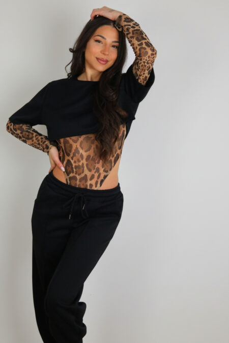 Body Tull Print Con Top